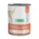 Canned pet food for adult dogs with beef and duck hearts