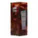 Plastic water bottle, with red coat illustration and straw